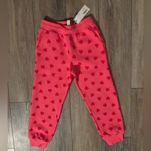 Janie and Jack Pink Heart Joggers